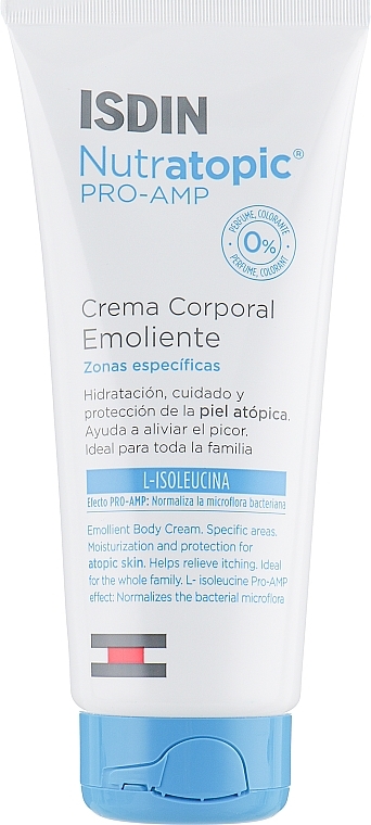 Body Cream with Atopic Dermatitis - Isdin Nutratopic Pro-AMP Emollient Cream — photo N2