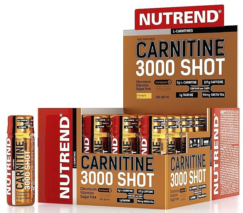 Dietary Supplement - Nutrend Carnitine 3000 Shot Orange — photo N1