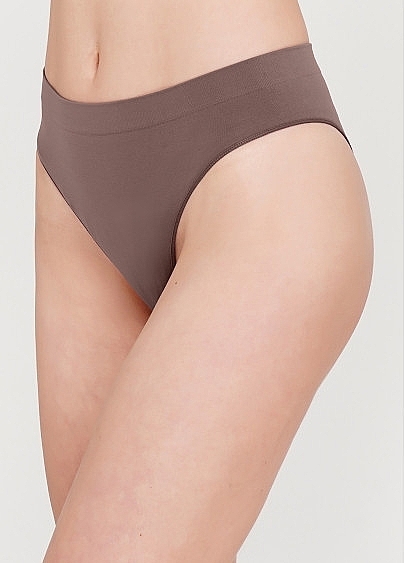 BRASILIAN BRIEFS COLOR, deep taupe - Giulia — photo N1