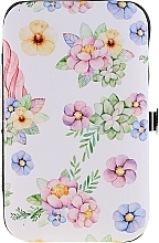 Fragrances, Perfumes, Cosmetics Manicure Set 2429, white with flowers - Donegal Manicure Set