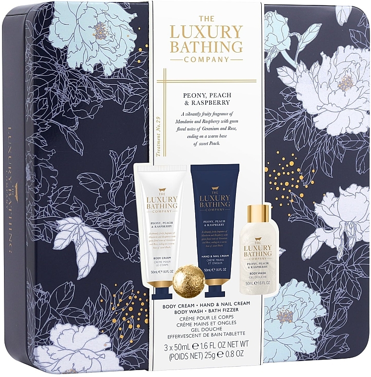 Set, 5 products - Grace Cole The Luxury Bathing Peony Peach And Raspberry — photo N1