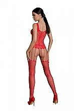 Bodystocking, ECO BS001, red - Passione — photo N1