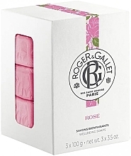 Set - Roger&Gallet Rose Perfumed Soaps (soap/3x100g) — photo N1