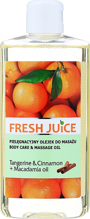 Massage & Care Oil "Tangerine & Cinnamon + Macadamia Oil" - Fresh Juice Energy Tangerine&Cinnamon+Macadamia Oil — photo N1