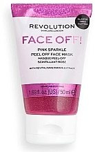 Fragrances, Perfumes, Cosmetics Peel Off Face Mask - Revolution Skincare Face Off! Pink Glitter Face Off Mask