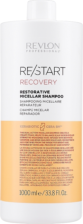 Reconstructing Shampoo - Revlon Professional Restart Recovery Restorative Micellar Shampoo — photo N3