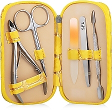 Manicure Set, 5 tools, yellow crocodile, 77701N - SPL — photo N3