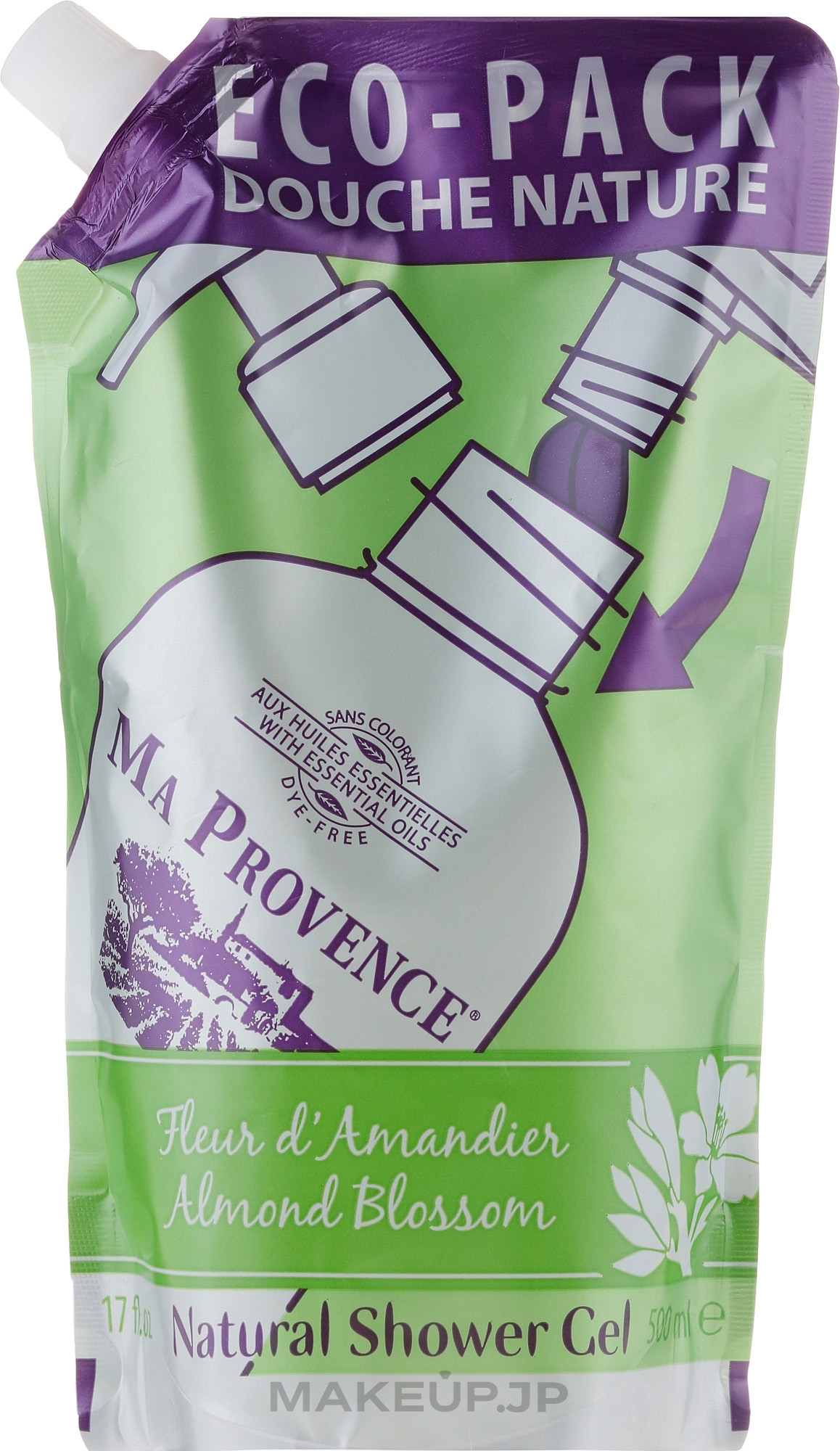 Eco-Pack Almond Shower Gel - Ma Provence Shower Gel Almond — photo 500 ml