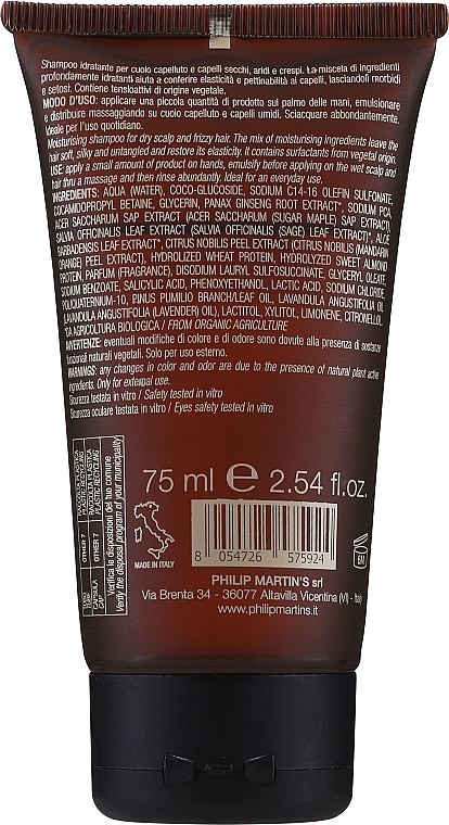 Nourishing & Moisturizing Shampoo with Maple Extract - Philip Martin's Maple Wash (mini size) — photo N2