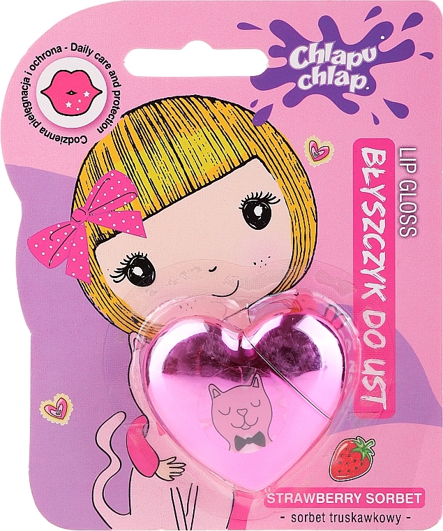 Strawberry Lip Gloss 'Heart' - Chlapu Chlap Lip Balm — photo N1