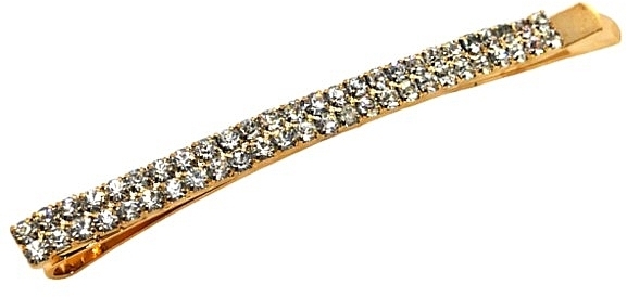 Hair Clip with Glamorous Zircons, gold - Lolita Accessories — photo N1