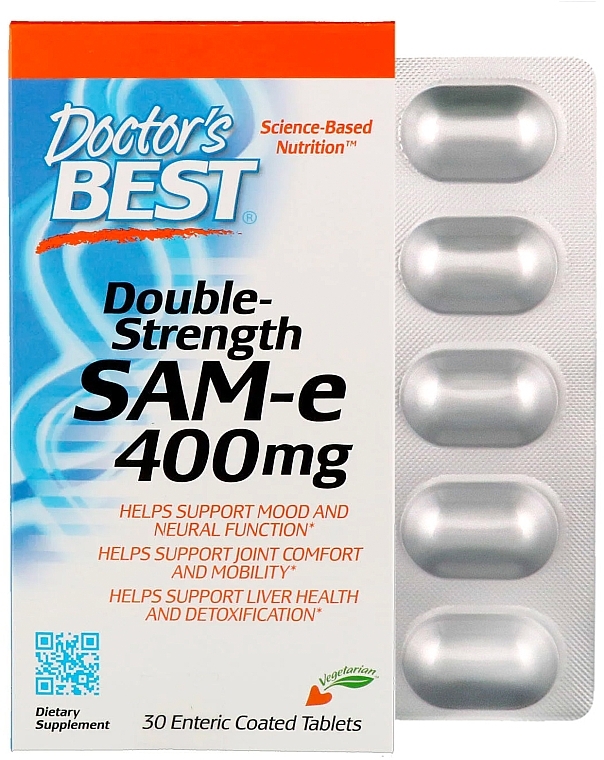 SAM-e, 400mg, tablets - Doctor's Best Double Strength — photo N2