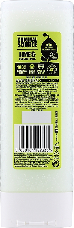 Shower Milk “Lime & Coconut Milk” - Original Source Lime & Coconut Milk Shower Gel — photo N2