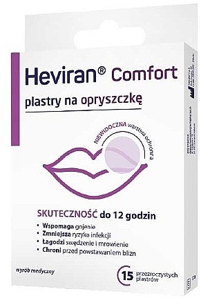 Anti-Herpes Patch, 15 pcs - Polpharma Heviran Comfort — photo N1