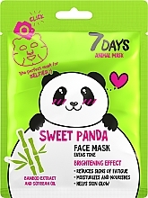 Face Mask "Sweet Panda" - 7 Days Animal Sweet Panda — photo N1