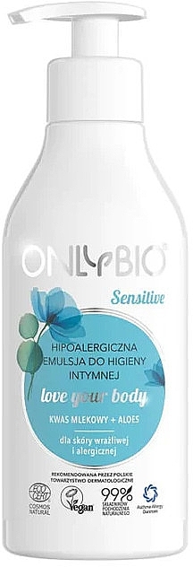 Intimate Wash Emulsion for Sensitive Skin - Only Bio Sensitive Hypoallergenic Intimate Hygiene Emulsion — photo N1