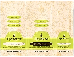 Fragrances, Perfumes, Cosmetics Set - Macadamia Smoothing Trio Packette (mini) (sh/10ml + cond/10ml + h/oil/5ml)