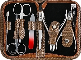 Manicure Set, 8 tools, brown lacquer, 77203G - SPL — photo N3