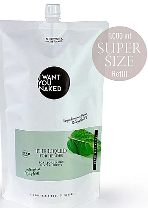 Mint & Lime Liquid Hand Soap - I Want You Naked The Liquid For Heroes (Refill) — photo N2