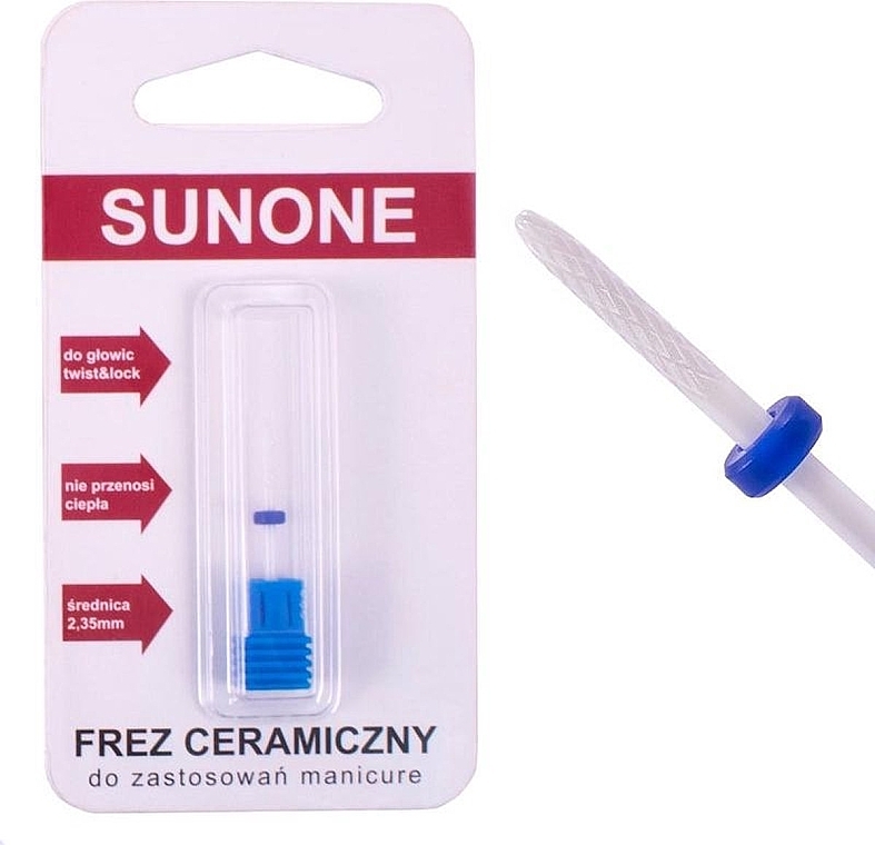 Ceramic Nail Drill CSZ2 'Small Flame', medium, blue - Sunone — photo N1