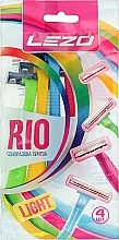 Fragrances, Perfumes, Cosmetics Disposable Razor "Rio", 4 pcs - Lezo Rio