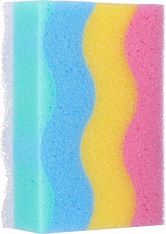 Square Shower Sponge "Rainbow 4" - Cari — photo N2