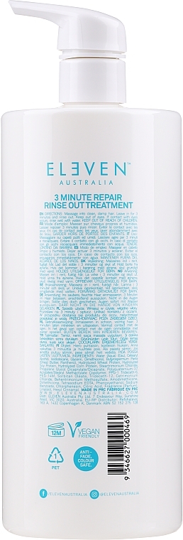 Mask for Dry Damaged Hair - Eleven Australia 3 Minute Rinse Out Repair Treatment — photo N3