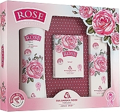 Fragrances, Perfumes, Cosmetics Women Gift Set "Rose" - Bulgarian Rose "Rose" (h/cr/50ml + shm/200ml + soap/100g)