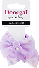 Fragrances, Perfumes, Cosmetics Hair Ties Set FA-5602, 2 pcs, purple bows - Donegal