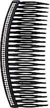 Fragrances, Perfumes, Cosmetics Comb FA-5669, black with crystals - Donegal Hair Comb