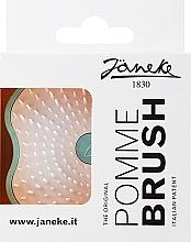 Compact Hair Brush, turquoise - Janeke The Original Pomme Brush — photo N1