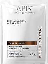 Fragrances, Perfumes, Cosmetics Biorevitalizing Algae Mask with Caffeic Acid and Coffee Beans - APIS Professional Coffee Shot With Caffeic Acid And Arabica Coffee Beans (sample)