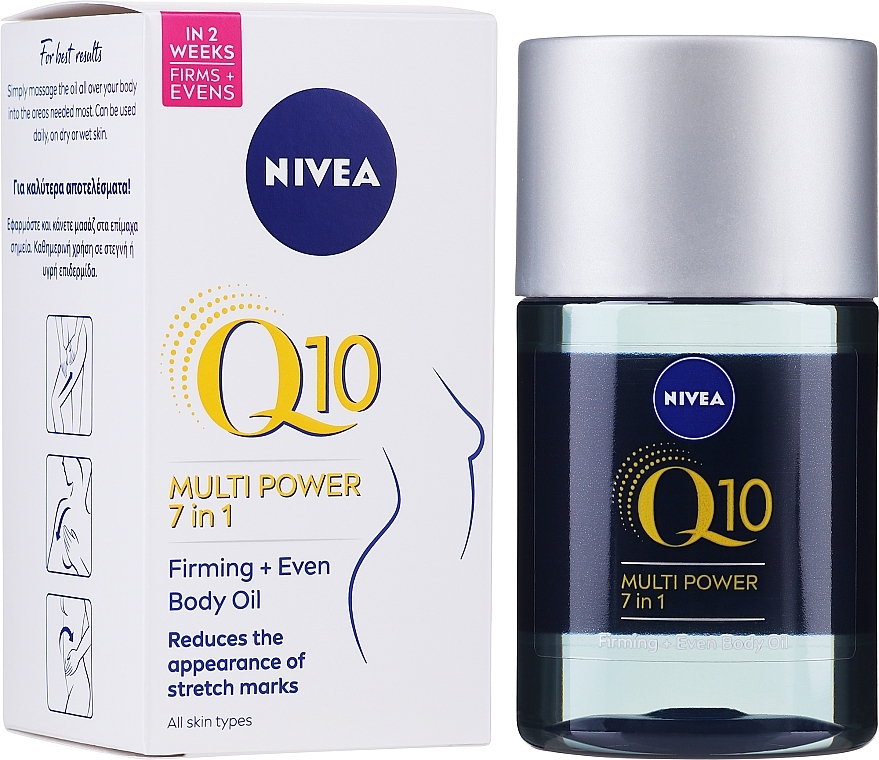 Body Oil - Nivea Q10 Multi Power 7v1 Firming+Even Body Oil — photo N6