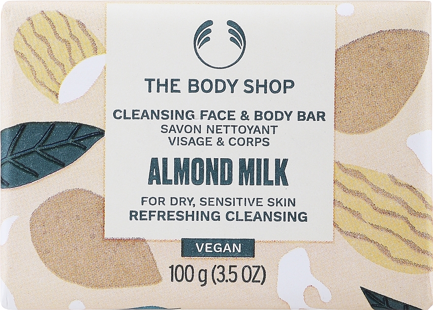 Softening Almond Milk & Honey Soap - The Body Shop Cleansing Bar Milk Honey — photo N1