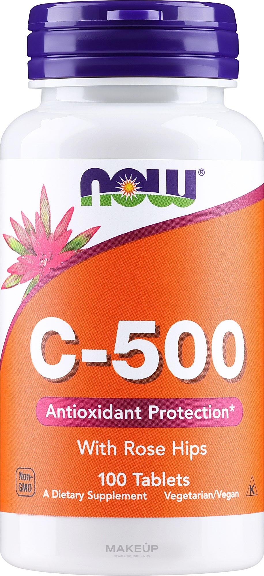 Vitamin C-500 Tablets - Now Foods C-500 With Rose Hips Tablets — photo 100 ЊВ.