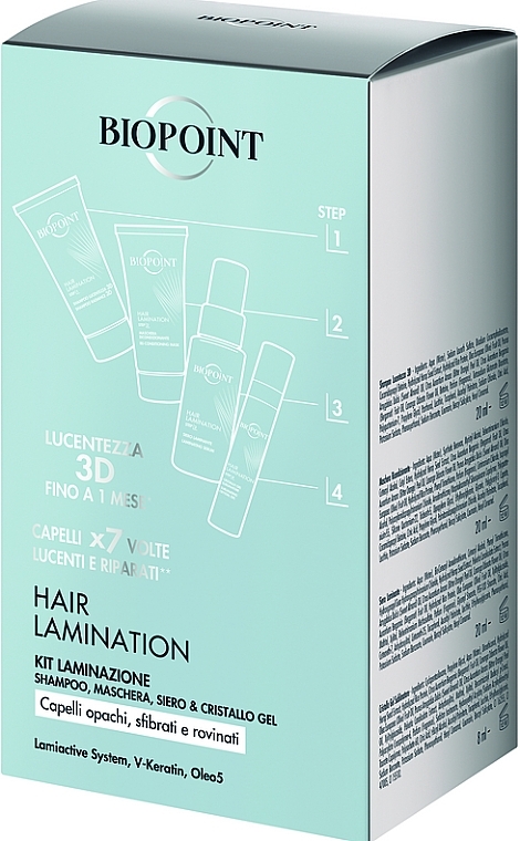 Set - Biopoint Hair Lamination (gel/20ml + sh/20ml + mask/20ml + serum/20ml) — photo N1