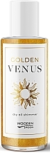 Fragrances, Perfumes, Cosmetics Natural Face & Body Dry Oil with Golden Shimmer - Wooden Spoon Golden Venus Dry Oil Shimmer