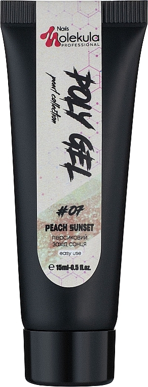 Nail Poly Gel - Nails Molekula Poly Gel 07 Peach Sunset — photo N1