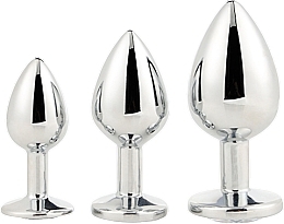 Fragrances, Perfumes, Cosmetics Aluminum Anal Plug Set, 3 pcs - Dream Toys Gleaming Love Silver Plug Set