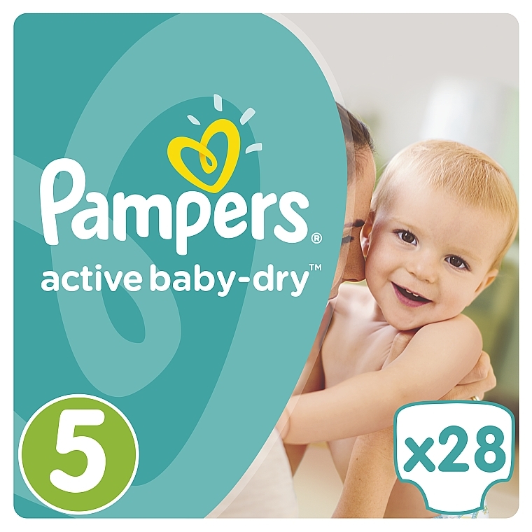 Active Baby-Dry Diapers, Size 5, 11-18 kg, Pack of 28 - Pampers — photo N2