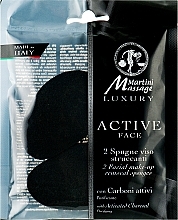 Fragrances, Perfumes, Cosmetics Activated Carbon Makeup Remover Sponge - Martini Spa