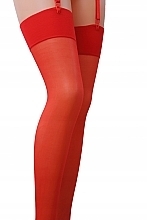 Fragrances, Perfumes, Cosmetics Garter Stockings ST001, 17 Den, red - Passion
