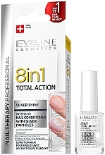 Intensive Repair Nail Conditioner 8in1 - Eveline Cosmetics 8in1 Silver Shine Nail Therapy — photo N1