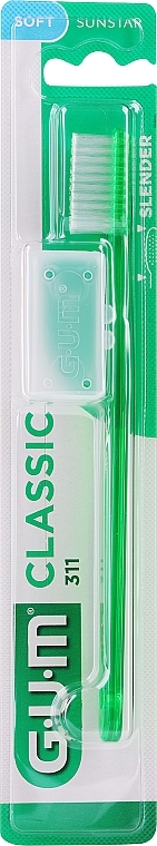 Toothbrush “311", soft, green - G.U.M Classic Toothbrush — photo N1