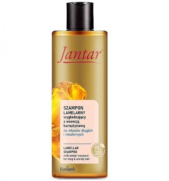 Amber Essence Shampoo for Long & Unruly Hair - Farmona Jantar Lamellar Shampoo — photo N1