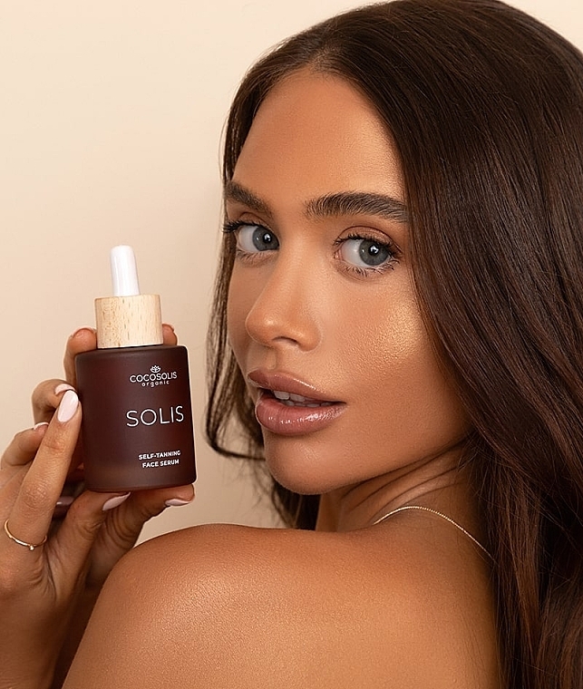 Self-Tanning Face Serum with Hyaluronic Acid - Cocosolis Solis Self-Tanning Face Serum — photo N2