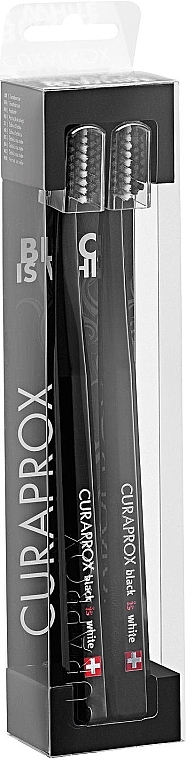 Ultra Soft 5460 Toothbrush Set, black+black - Curaprox Black is White  — photo N4