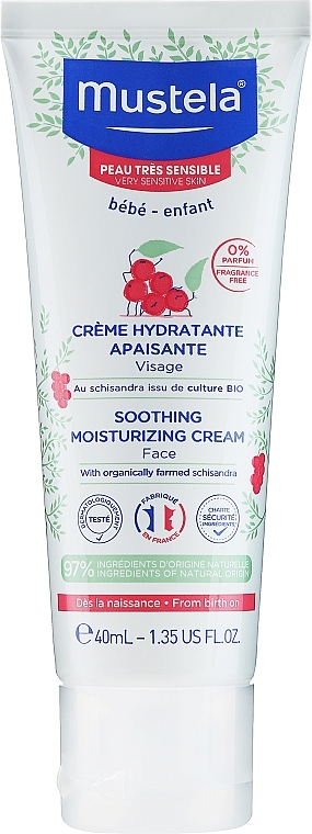 Face Cream - Mustela Bebe Face Soothing Moisturizing Cream Very Sensitive Skin — photo N1