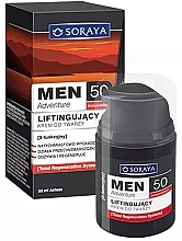 Fragrances, Perfumes, Cosmetics Lifting Face Cream - Soraya Men Adventure 50+