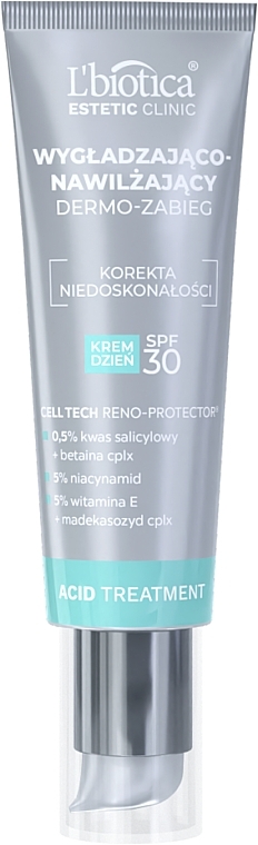 Smoothing and Moisturizing Day Cream  - L'biotica Estetic Clinic Acid Treatment SPF 30 — photo N1